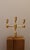 Gold Vintage Swedish Brass 3-Arm Candelabra from Gusum, 1970s For Sale - Image 8 of 8
