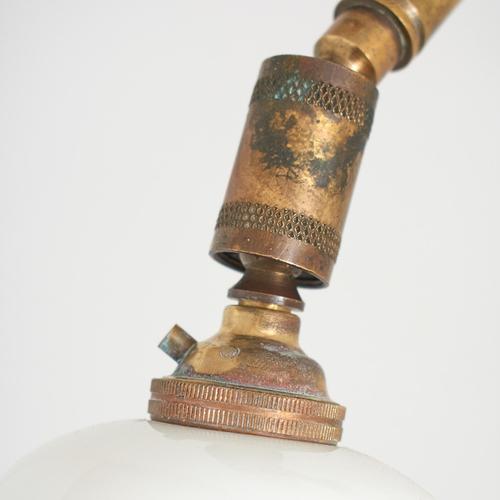 Antique French Brass Adjustable Coolie Wall Light, 1890s For Sale - Image 4 of 9