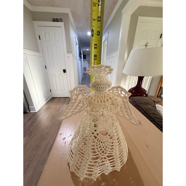 Late 20th Century Vintage Crocheted Angel For Sale - Image 5 of 9