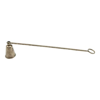 Antique Silver Candle Snuffer With Patina For Sale