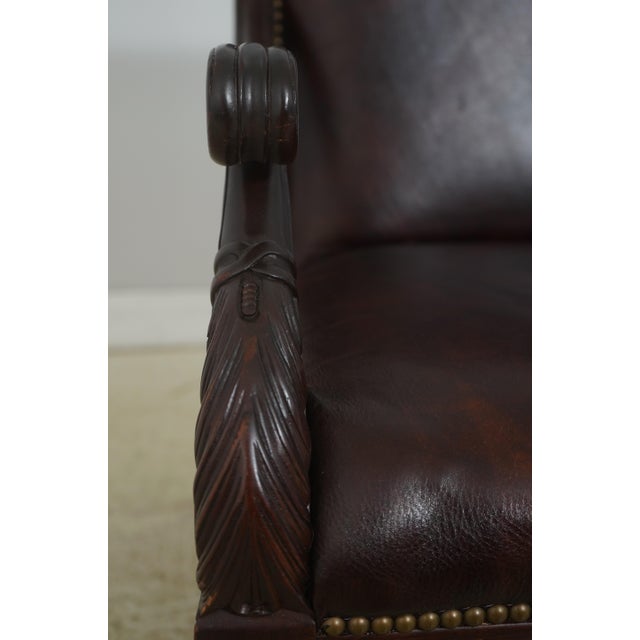 Sam Moore Rolling Leather Desk Chair For Sale - Image 13 of 18