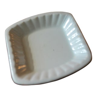 Antique Charles Meakin English Ironstone Butter Pat With Fluted Rim For Sale