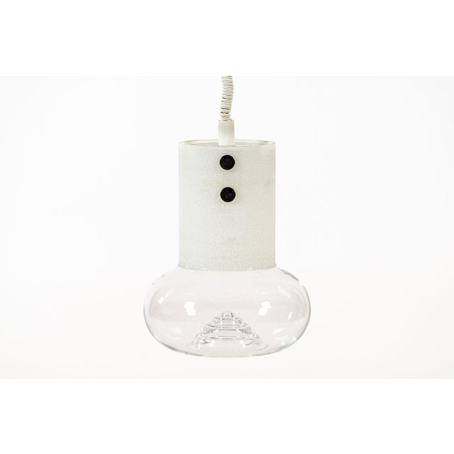 1960s Mid Century Swedish Modern Glass Pendant Lamp by Orrefors 1960s For Sale - Image 5 of 14