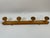 Tan Vintage French Faux Bamboo Wooden 4 Peg Coat Hat Rack For Sale - Image 8 of 18