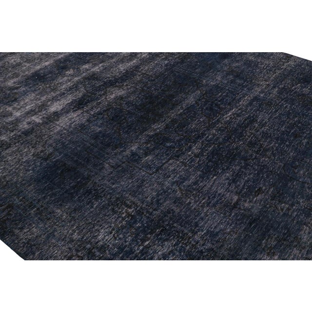 Rug & Kilim Vintage Persian Rug in Blue and Black by Rug & Kilim For Sale - Image 4 of 7