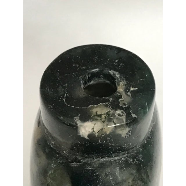Large Vintage Moss Agate Snuff Bottle For Sale - Image 10 of 11