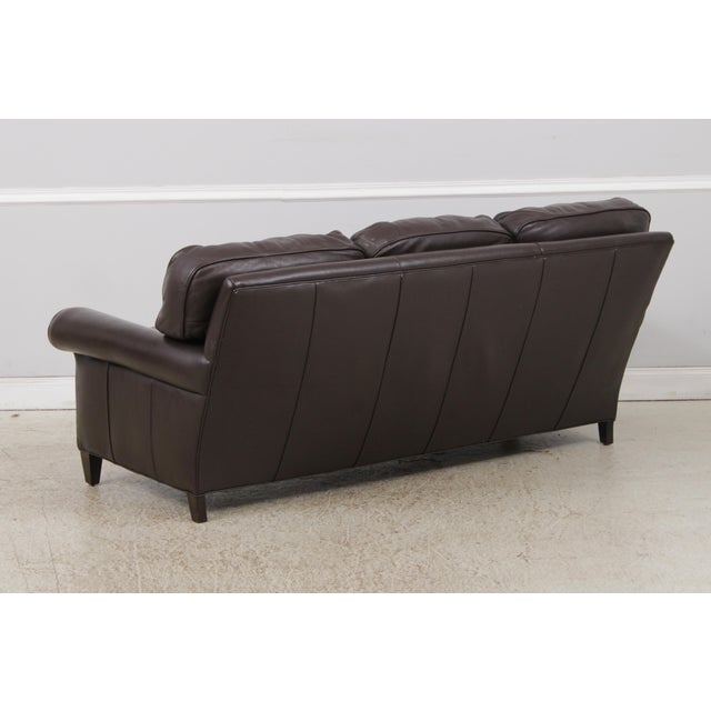 Hancock & Moore 3 Seat Leather Loveseat Sofa For Sale In Philadelphia - Image 6 of 16