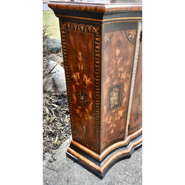 Vintage Painted Regency Style Two Door Accent Cabinet For Sale - Image 9 of 13