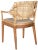 Woven Back Armchair in Honey For Sale - Image 4 of 5