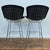 1960s Vintage Harry Bertoia for Knoll Inc. Chrome Bar Stools Fully Upholstered - Set of Two For Sale - Image 5 of 7