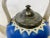 Mid 19th Century Antique Salt Glazed Tea Pot Decorated With Ribbons and Grapes With Pewter Lid From England - Circa 19th Century For Sale - Image 5 of 11