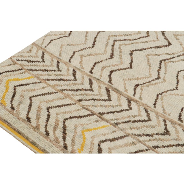 Rug & Kilim’s Moroccan Style Rug in Beige-Brown and Gold - 9'x12' For Sale In New York - Image 6 of 7