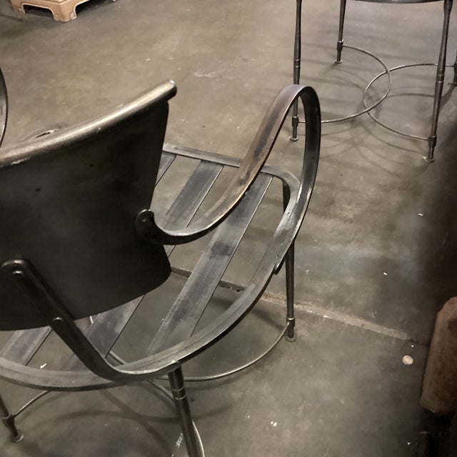 Late 20th Century Near Pair of Italian Steel Chairs For Sale - Image 11 of 12