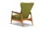 1950s Danish Modern Reclining Lounge Chair in Beech + Green Wool For Sale - Image 4 of 5
