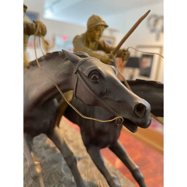 Antique Horse Race Bronze Sculpture For Sale In Miami - Image 6 of 10