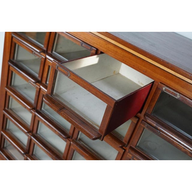 Vintage Dutch Hardwood Haberdashery Shop Cabinet, 1930s For Sale - Image 10 of 18