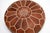 Animal Skin Vintage Moroccan Leather Ottoman Stools, 1970, Set of 2 For Sale - Image 7 of 9