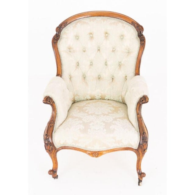 Antique Victorian Mahogany Parlour Chair, 1860 For Sale - Image 6 of 6