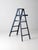 Farmhouse Vintage Blue Wooden Ladder For Sale - Image 3 of 12