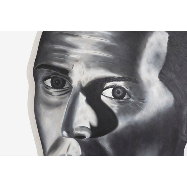 Modern 1980s Ken Warneke Face Painting "Male Looking Forward" For Sale - Image 3 of 5