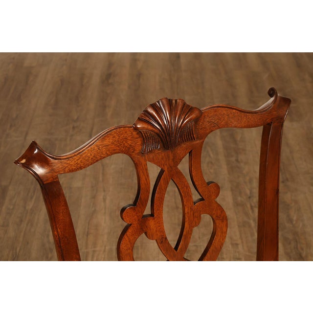 Stickley Chippendale Style Set of Four Mahogany Dining Chairs For Sale In Philadelphia - Image 6 of 18
