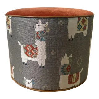 Custom Upholstered Ottoman For Sale