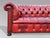 20th Century Red Leather 3-Seater Chesterfield, 1920s For Sale - Image 4 of 9