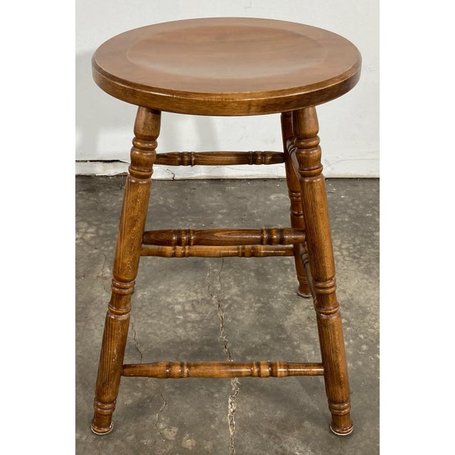 Early 20th Century Early 20th C Turned Wood Stool For Sale - Image 5 of 8