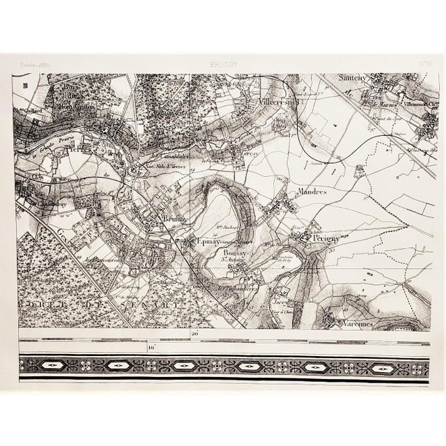 Early 19th Century Antique 1800s French Map Ile De France For Sale - Image 5 of 5