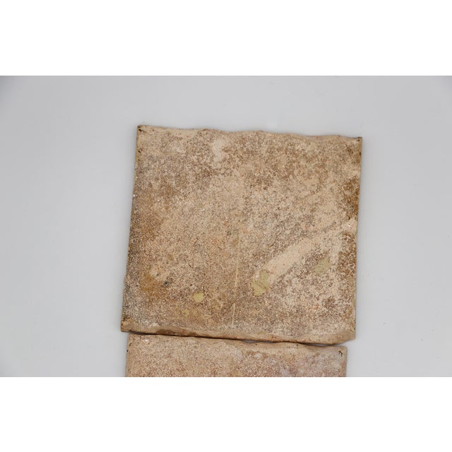 18th Century Baroque Set of Three Tiles Depicting a Flower Vase For Sale - Image 9 of 11