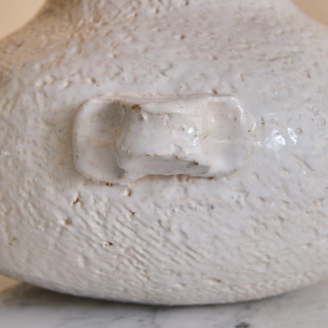 French White Ceramic Table Lamp, 1960s - 2 Available For Sale - Image 4 of 12