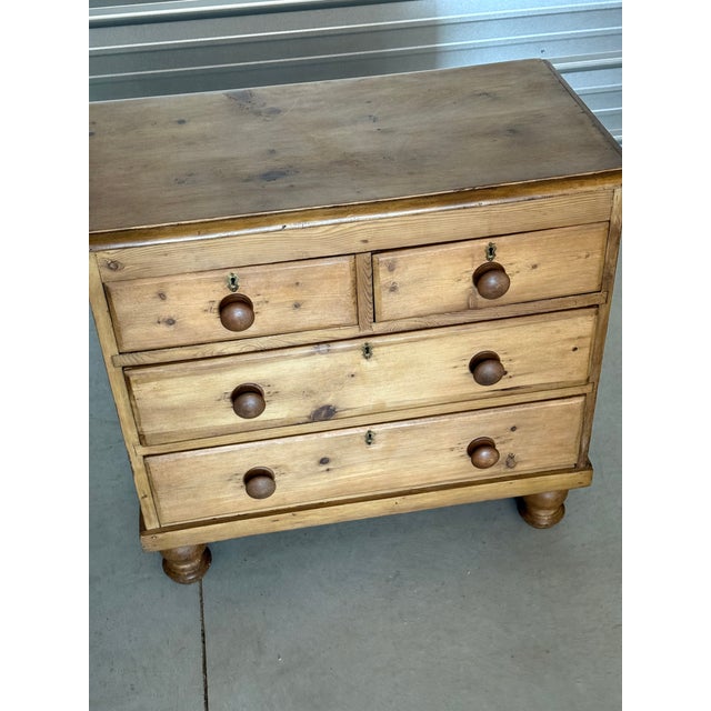 Antique Pine Two Over Two Drawers - Chest of Drawers From England We found this chest of drawers in northeastern England....