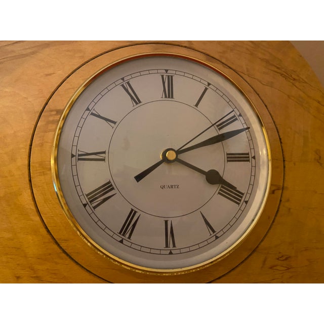 1980s Handcrafted Spalted Beech Wall Clock – Signed Tom Shaw – Natural Wood Artisan Design - Irish Artisan Designer For Sale - Image 4 of 7