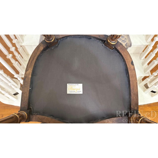 Set of 8 Karges Louis XVI–Style Dining Chairs in Scalamandre Fabric (2 Arm, 6 Side) For Sale - Image 16 of 18