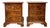 Pair of Mid-Century Georgian Revival Burr Walnut Bachelor's Chests Nightstands For Sale