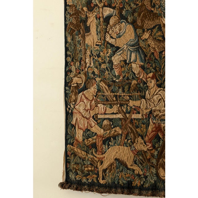 Textile Vintage Wall Tapestry, France For Sale - Image 7 of 14