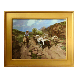 Wes Campbell The Dusty Trail C. 1970 Painting