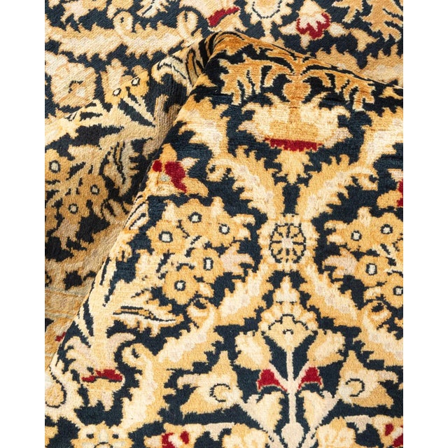 Textile Mogul, One-of-a-Kind Hand-Knotted Area Rug in Black, 6' 1" x 8' 8" For Sale - Image 7 of 8