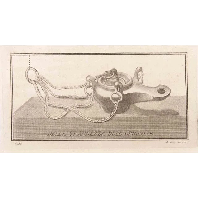 Oil lamp to hang is an etching realized by filippo de grado (1705-1780). The etching belongs to the print suite...