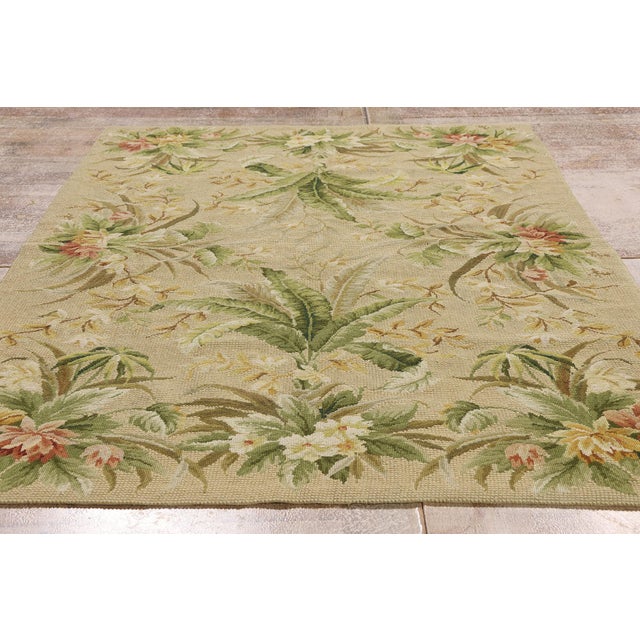 Vintage Chinese Aubusson Needlepoint Rug, 03'11 X 06'01 For Sale - Image 9 of 10
