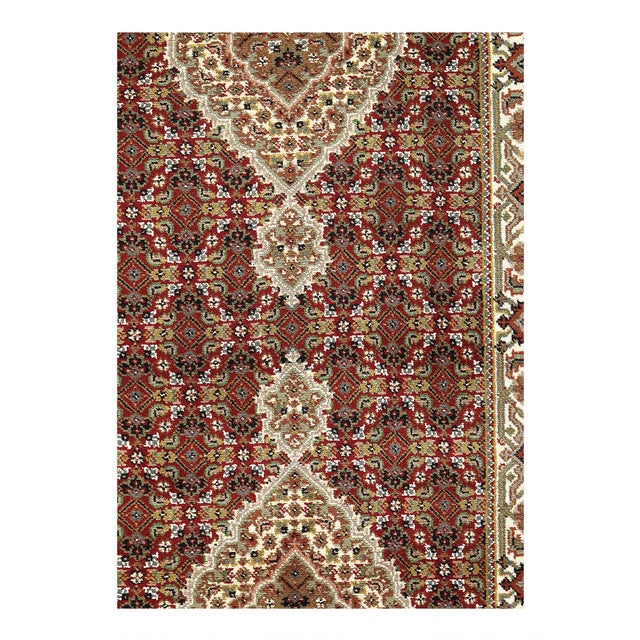 Traditional Pasargad DC Fine Hand Knotted Silk & Wool Runner For Sale - Image 3 of 3