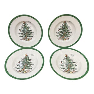 Christmas Tree Plates from Spode, Set of 4 For Sale