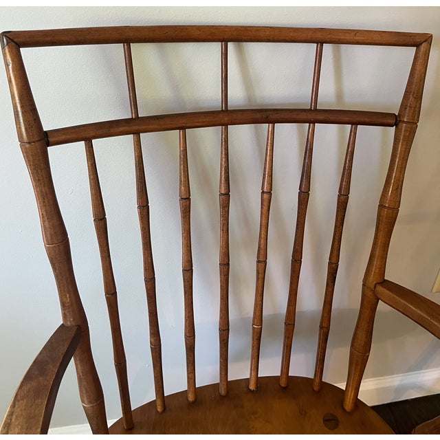 These Ethan Allen historical arm chairs are highly sought after as they are no longer in production. Made of solid cherry...