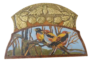 Art Deco Bird Newspaper Mail Holder, 1920s