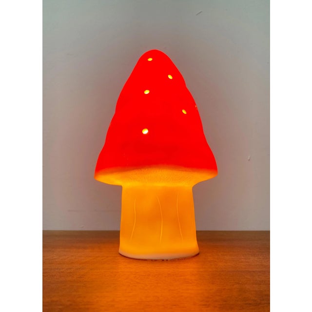 Postmodern German Plastic Mushroom Table Lamp from Heico For Sale - Image 9 of 18