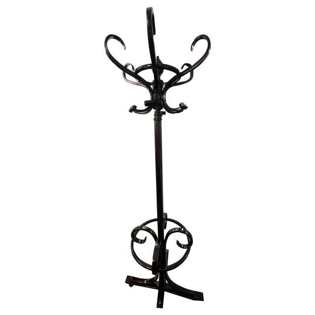 Coat Stand in Black Ebonized Wood from Thonet, 1990s For Sale - Image 13 of 13