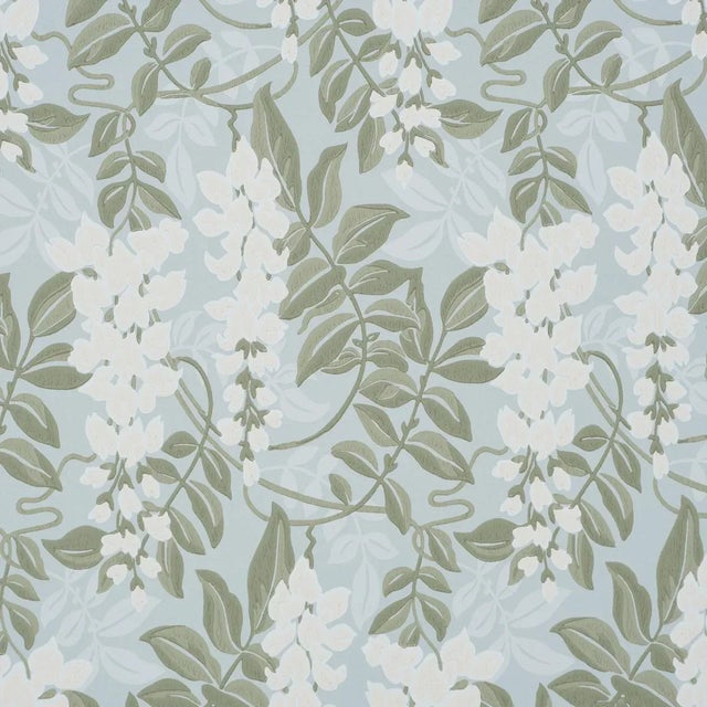 Schumacher Lucia Wisteria Wallpaper In Sky For Sale