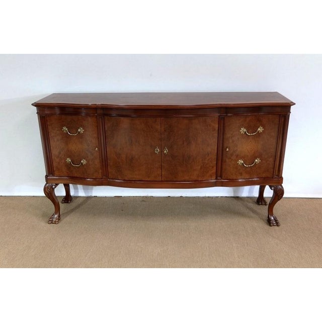 Chippendale Style Walnut Sideboard, 1930s For Sale - Image 15 of 18