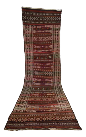 Vintage Tribal Nomadic Beluch Kilim Rug, Afghanistan, 1930s