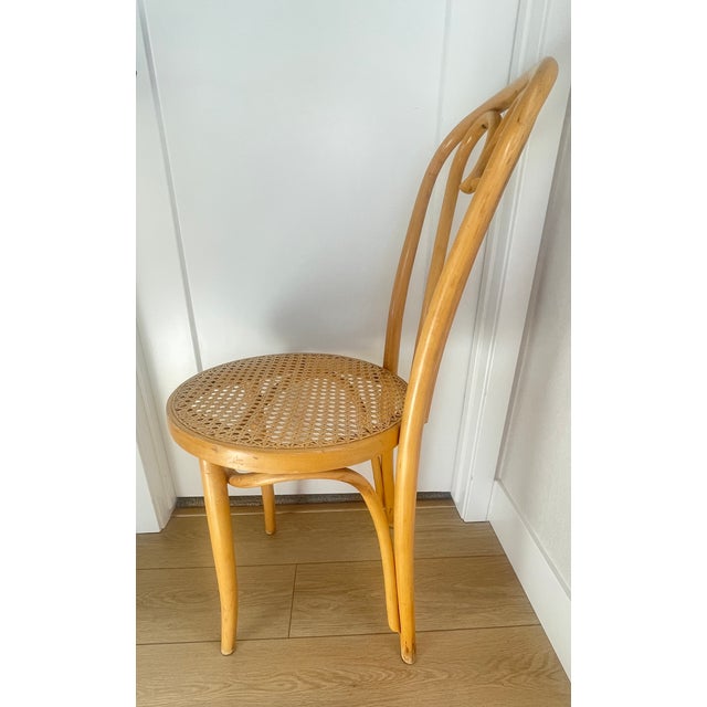 Thonet Vintage Thonet Bentwood & Cane Sweetheart Bistro Chair Radomsko Factory For Sale - Image 4 of 12
